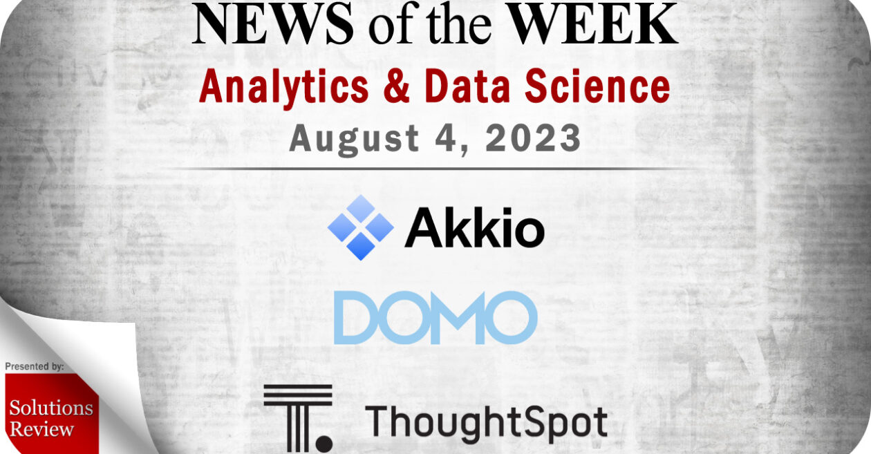 Analytics and Data Science News for the Week of August 4; Updates from Akkio, Domo, ThoughtSpot & More