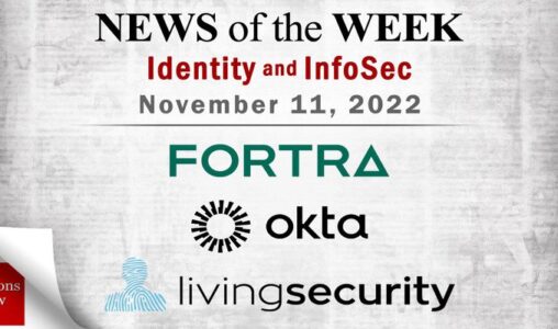 Identity Management and Information Security News for the Week of November 10
