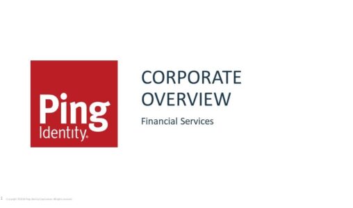 Ping Identity Financial Services Corporate Overviews